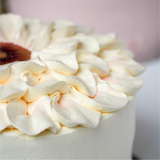 Ruby Red Kiwi and Coconut Cream Chiffon Cake